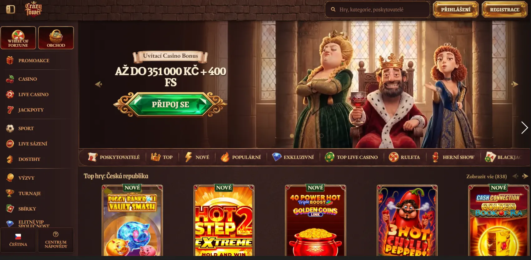Crazytower Casino Screen