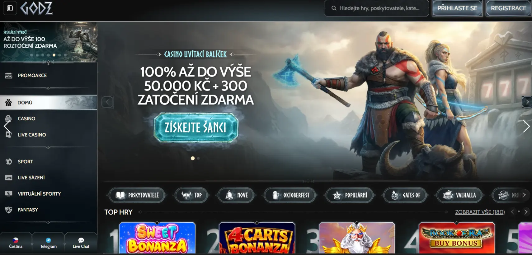 Godz Casino Screen